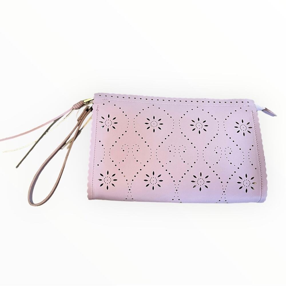 Shiraleah Chicago Vegan Leather Lavender Laser Cut Clutch